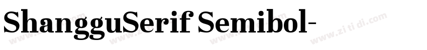 ShangguSerif Semibol字体转换